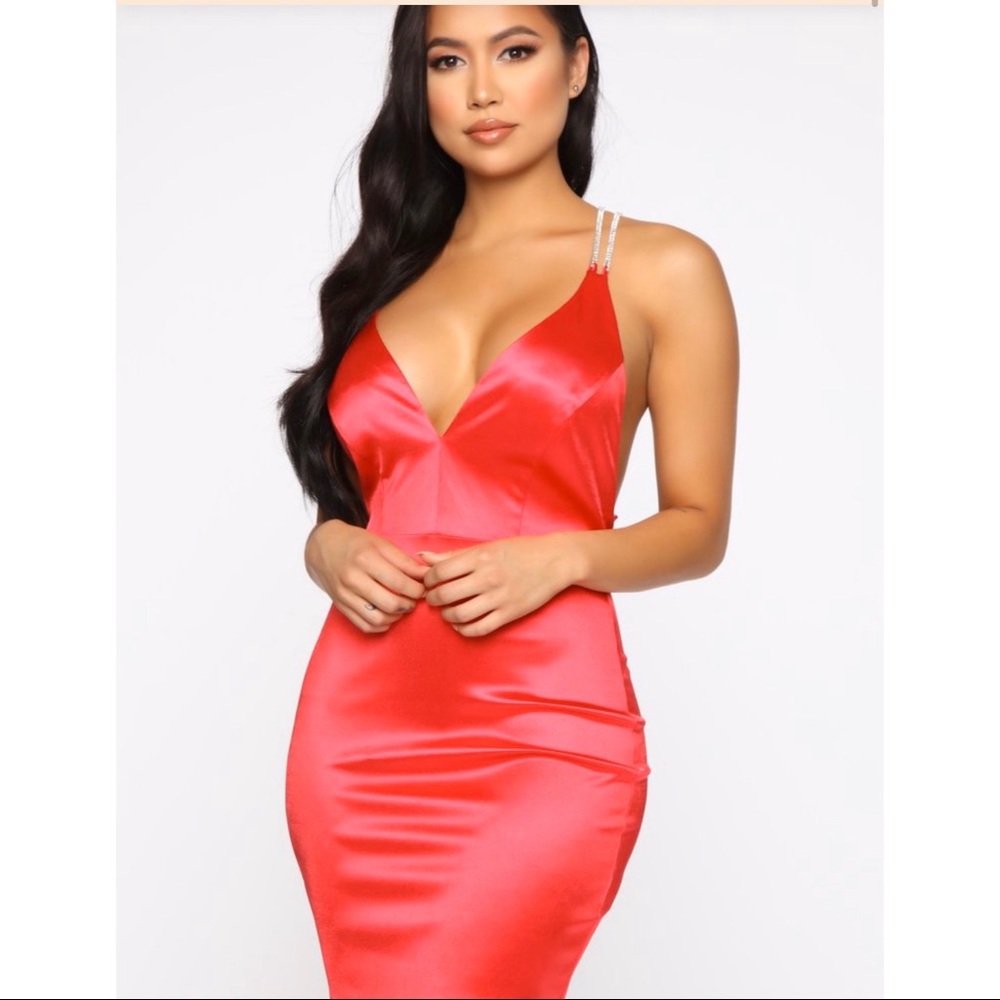 Fashion Nova Go Get Him Satin Mini Dress